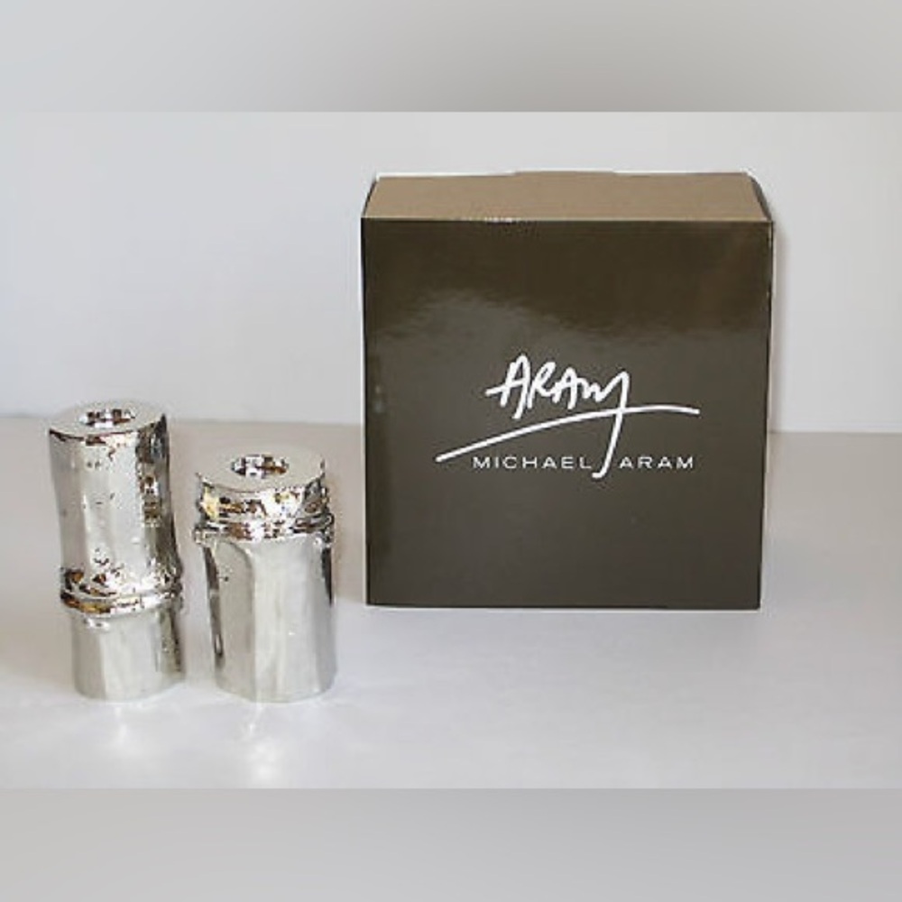 Michael Aram Bamboo design Salt and Pepper shakers